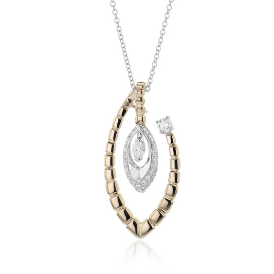 Pendant Necklace in 18k Gold with Diamonds