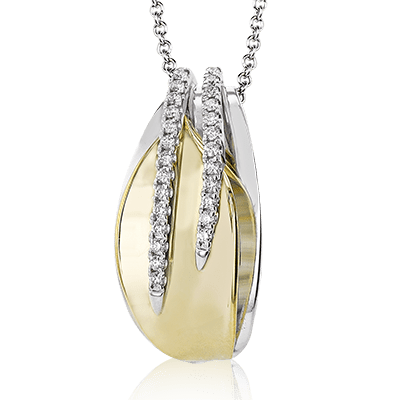 Pendant Necklace in 18k Gold with Diamonds - Simon G. Jewelry