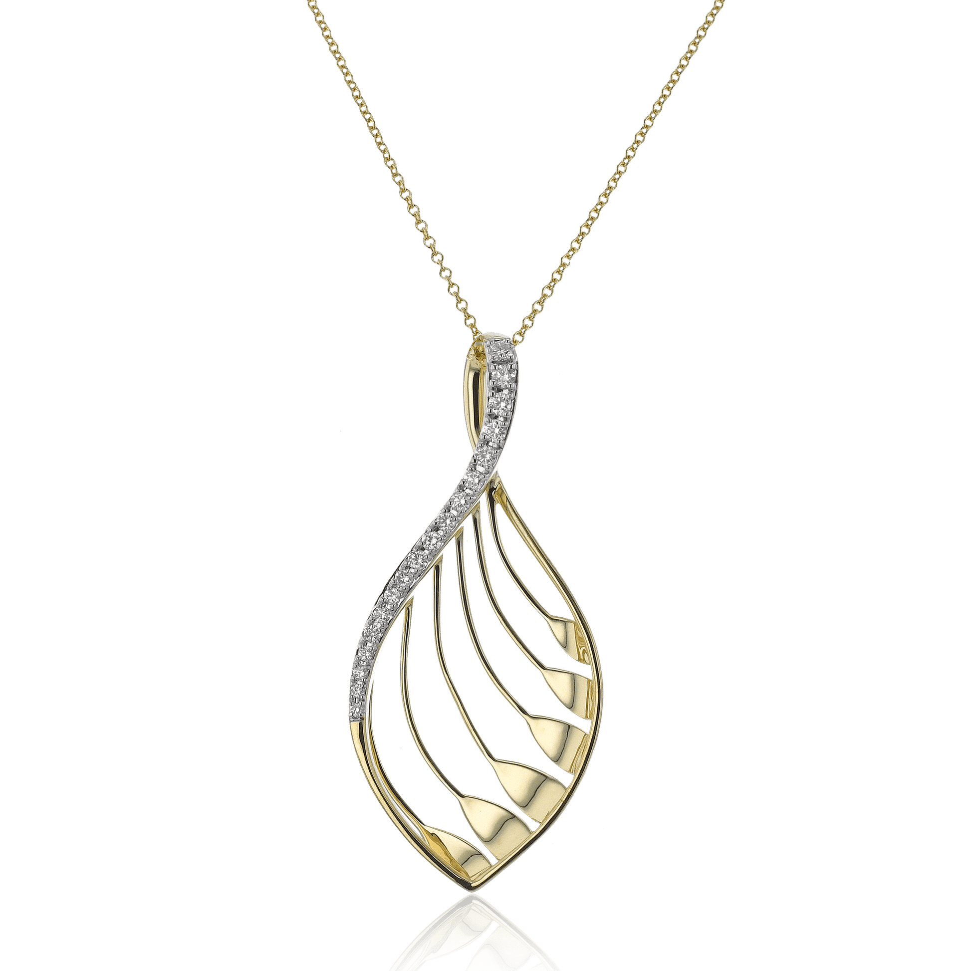 Pendant Necklace in 18k Gold with Diamonds - Simon G. Jewelry