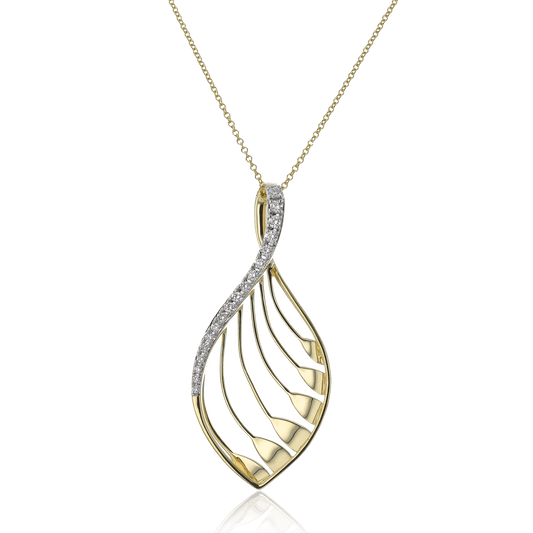 Pendant Necklace in 18k Gold with Diamonds - Simon G. Jewelry