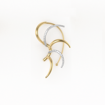 Rays of the Sun Earring Set in 18k Gold with Diamonds - Simon G. Jewelry