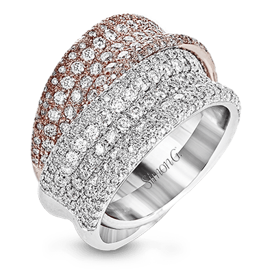 Right Hand Ring In 18k Gold With Diamonds - Simon G. Jewelry