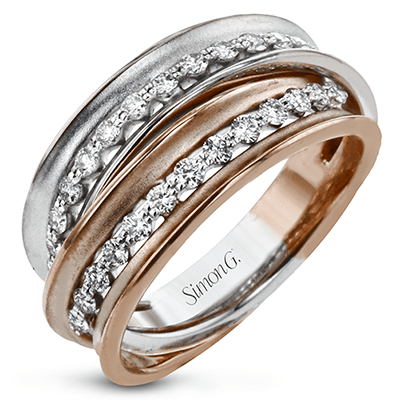 Right Hand Ring In 18k Gold With Diamonds - Simon G. Jewelry