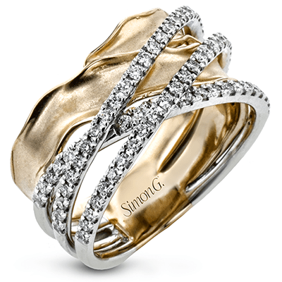 Right Hand Ring in 18k Gold with Diamonds - Simon G. Jewelry