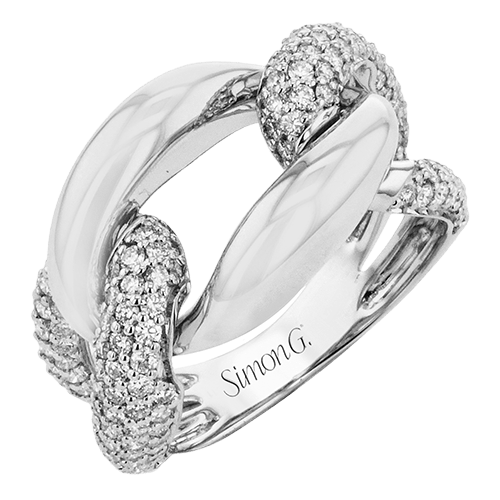 Right Hand Ring In 18k Gold With Diamonds - Simon G. Jewelry