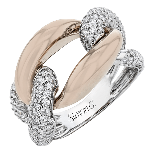 Right Hand Ring In 18k Gold With Diamonds - Simon G. Jewelry