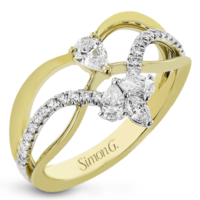 Right Hand Ring in 18k Gold with Diamonds - Simon G. Jewelry