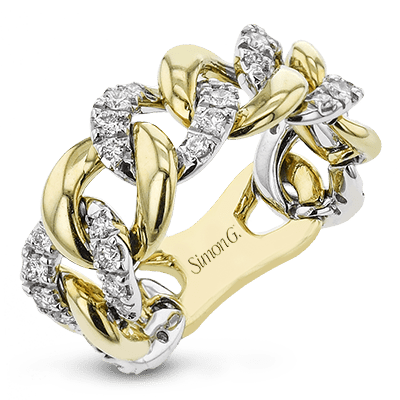 Right Hand Ring In 18k Gold With Diamonds - Simon G. Jewelry