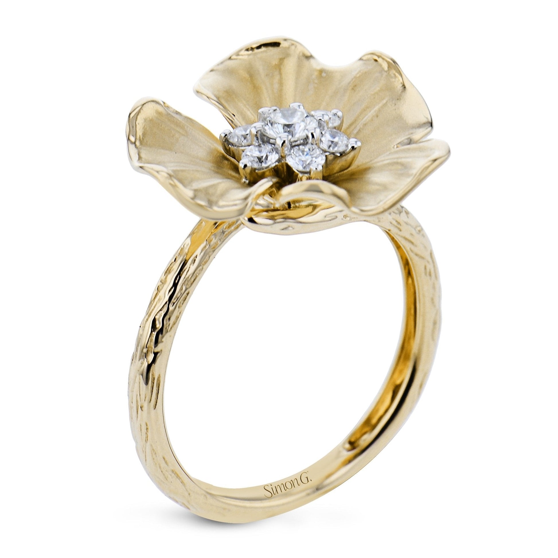 Right Hand Ring in 18k Gold with Diamonds - Simon G. Jewelry