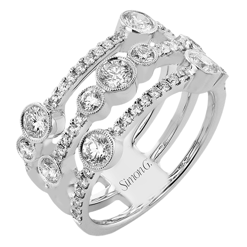 Right Hand Ring in 18k Gold with Diamonds - Simon G. Jewelry