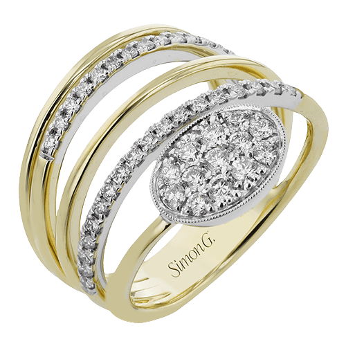 RIGHT HAND RING IN 18K GOLD WITH DIAMONDS - Simon G. Jewelry