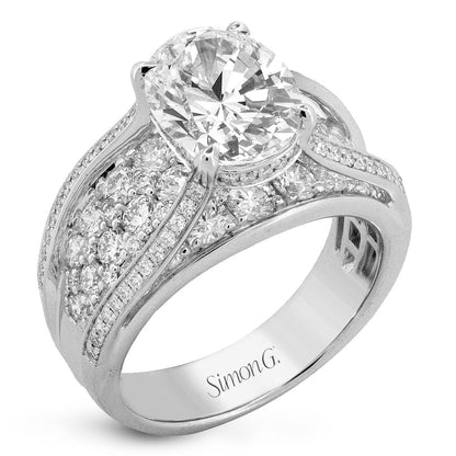 Round - Cut Engagement Ring In 18k Gold With Diamonds - Simon G. Jewelry