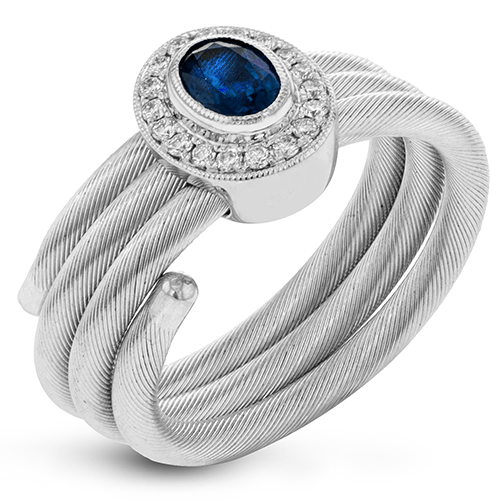 Sapphire Fashion Ring in 18k Gold with Diamonds - Simon G. Jewelry