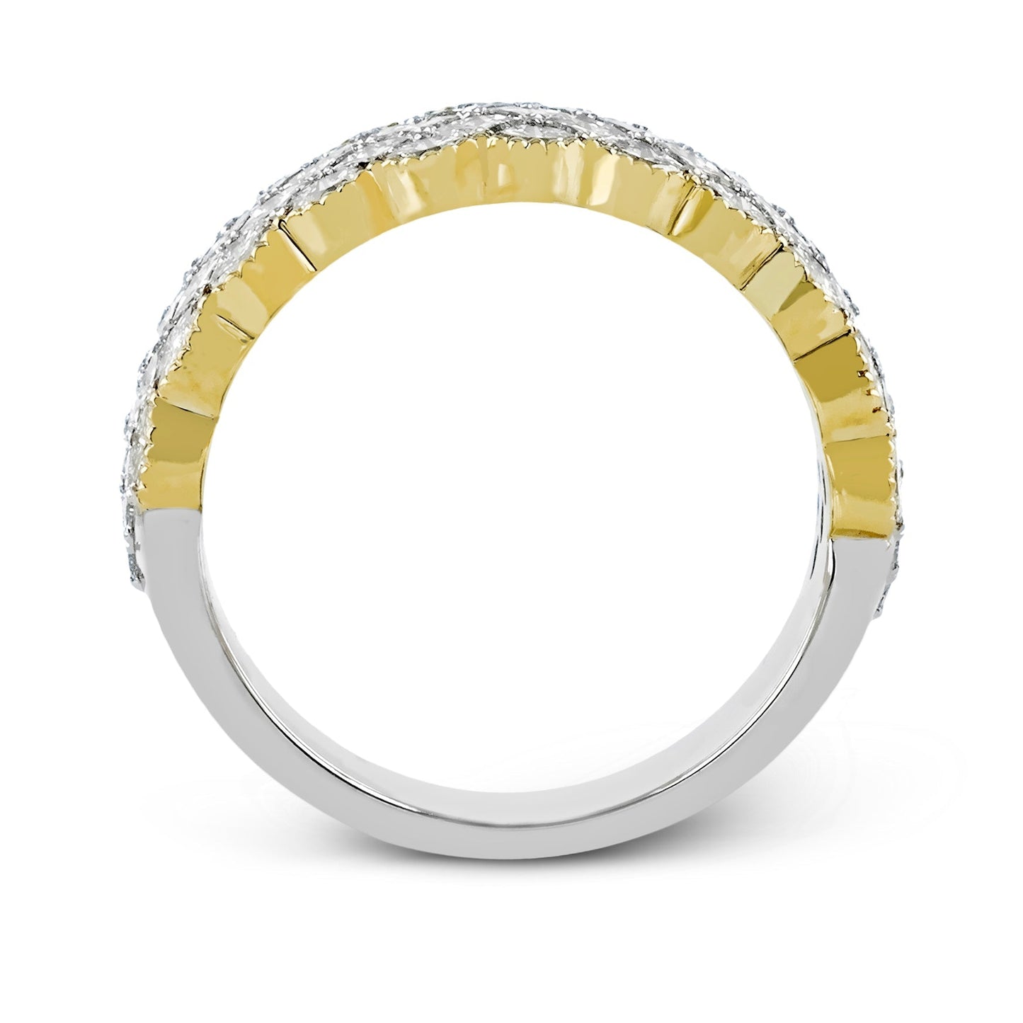 Simon-Set Anniversary Ring In 18k Gold With Diamonds