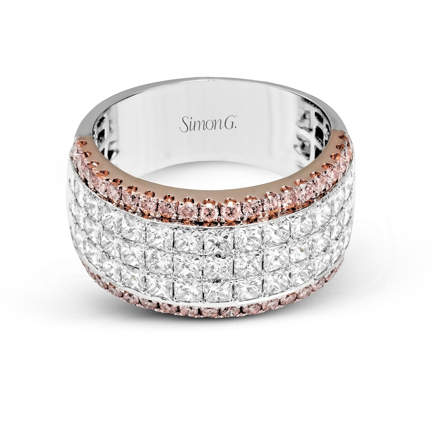 Simon-Set Anniversary Ring In Platinum With Diamonds