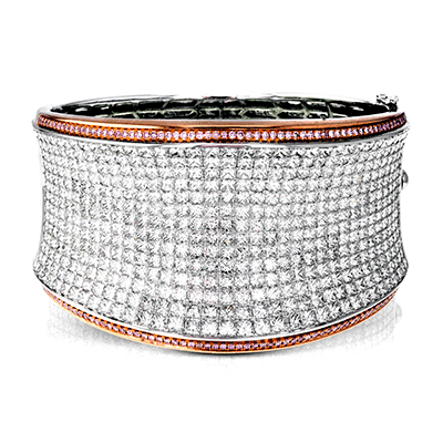 Simon-set Bangle in 18k Gold with Diamonds