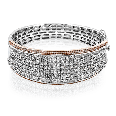 Simon-set Bangle in 18k Gold with Diamonds