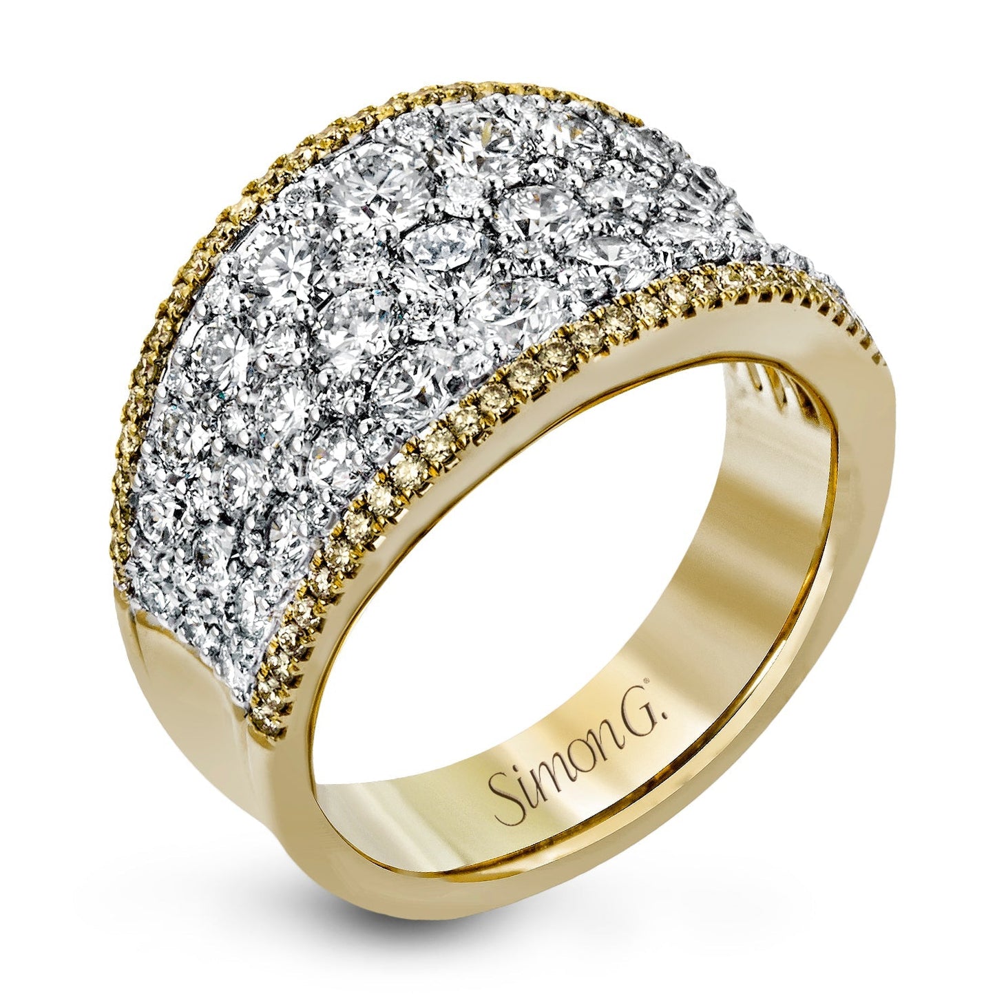 Simon - Set Fashion Ring In 18k Gold With Diamonds - Simon G. Jewelry