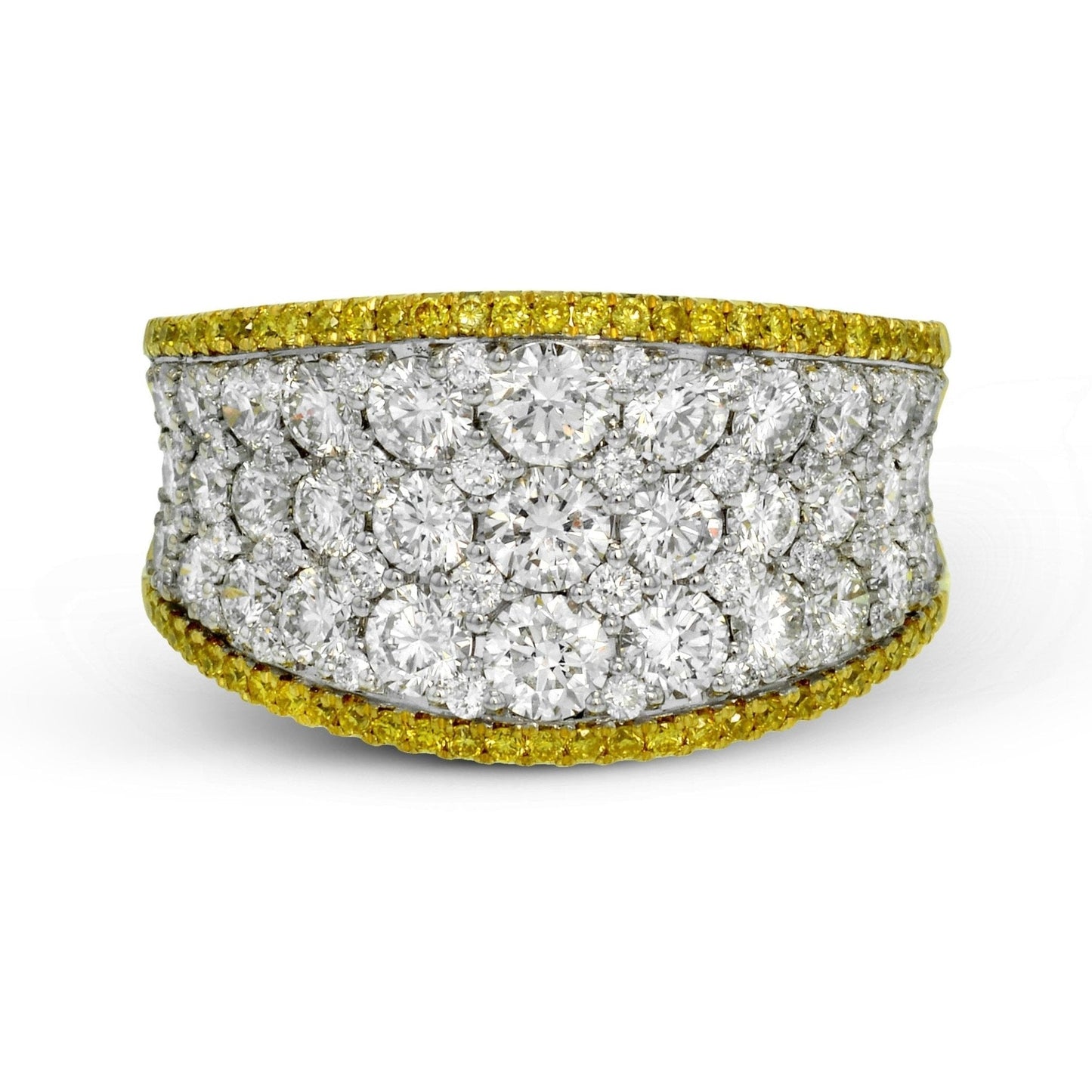 Simon-Set Fashion Ring In 18k Gold With Diamonds