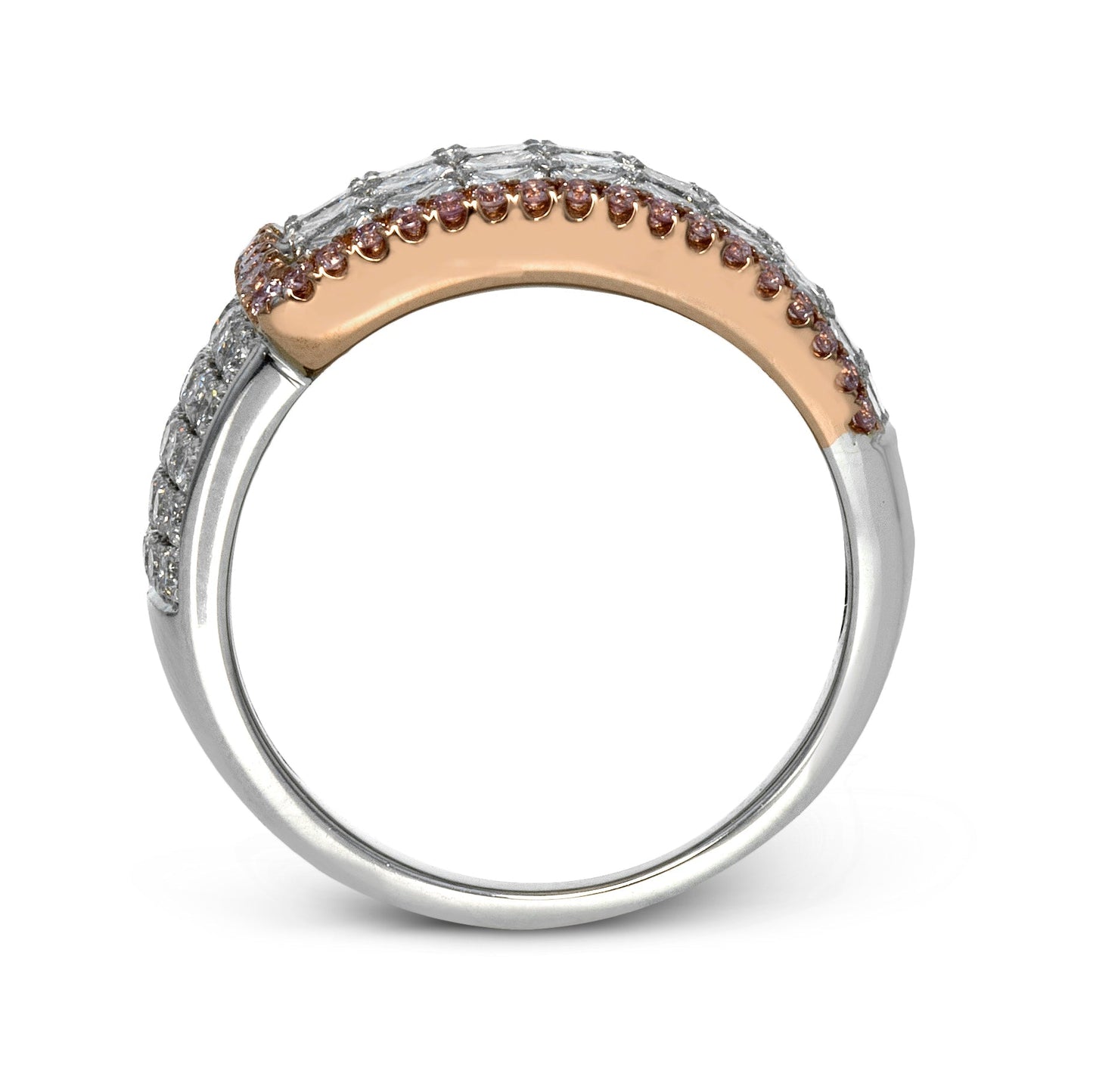 Simon-Set Fashion Ring In 18k Gold With Diamonds