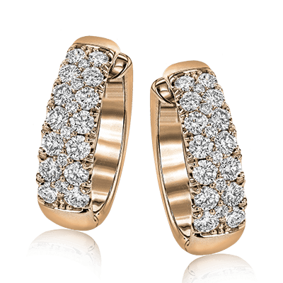 Simon - set Hoop Earrings in 18k Gold with Diamonds - Simon G. Jewelry