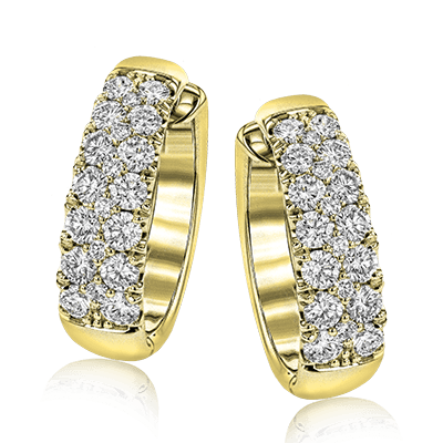 Simon - set Hoop Earrings in 18k Gold with Diamonds - Simon G. Jewelry