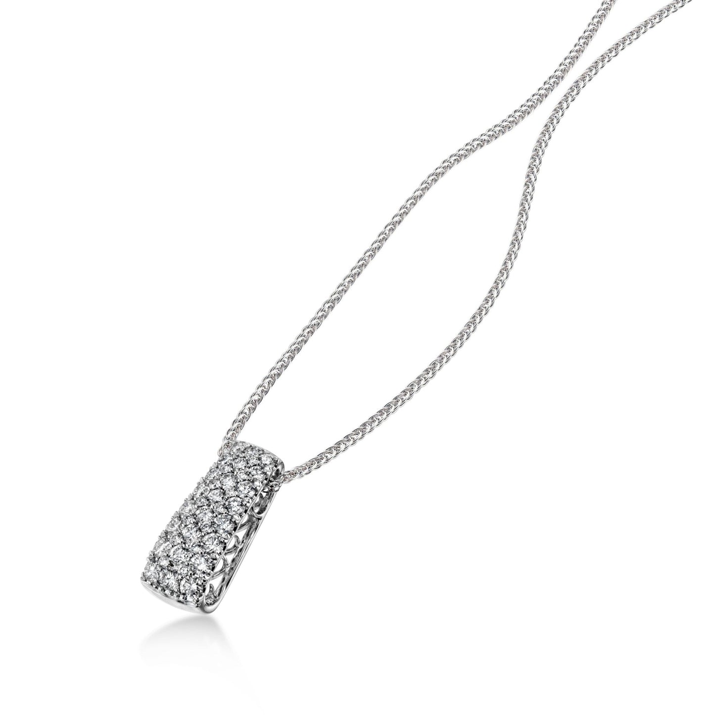 Simon-set Pendant Necklace in 18k Gold with Diamonds