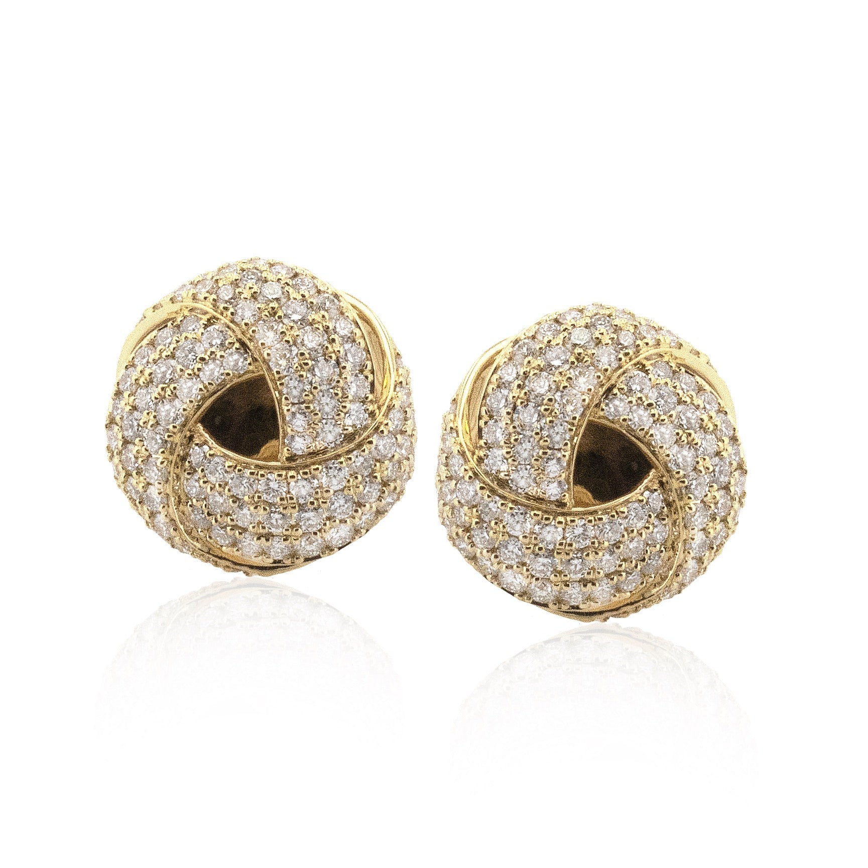 Stud Earrings in 18k Gold with Diamonds - Simon G. Jewelry