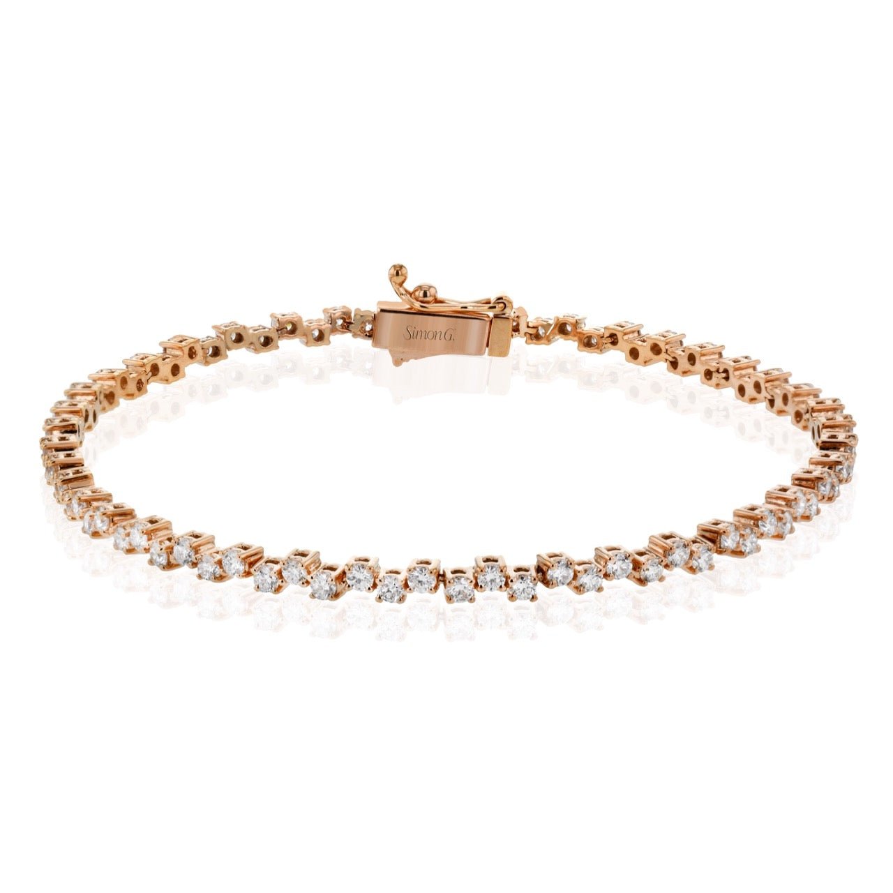 Tennis Bracelet in 18k Gold with Diamonds - Simon G. Jewelry