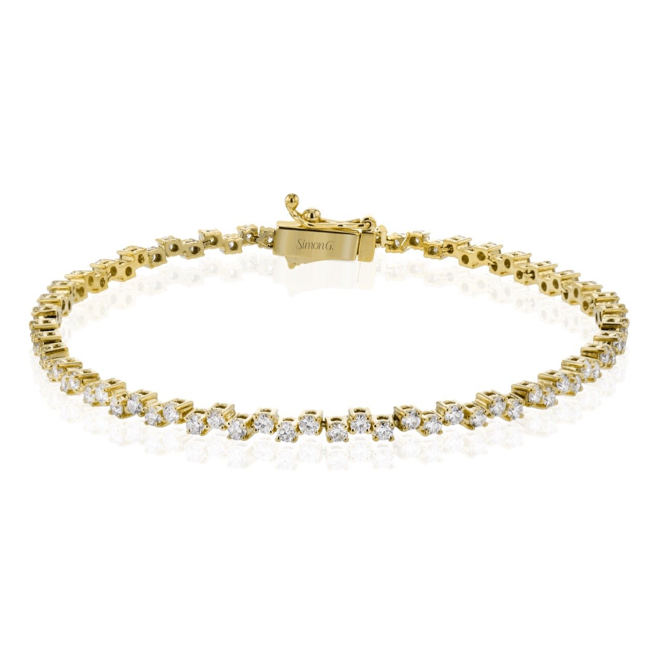 Tennis Bracelet in 18k Gold with Diamonds - Simon G. Jewelry