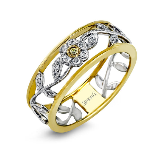 Trellis Fashion Ring In 18k Gold With Diamonds - Simon G. Jewelry