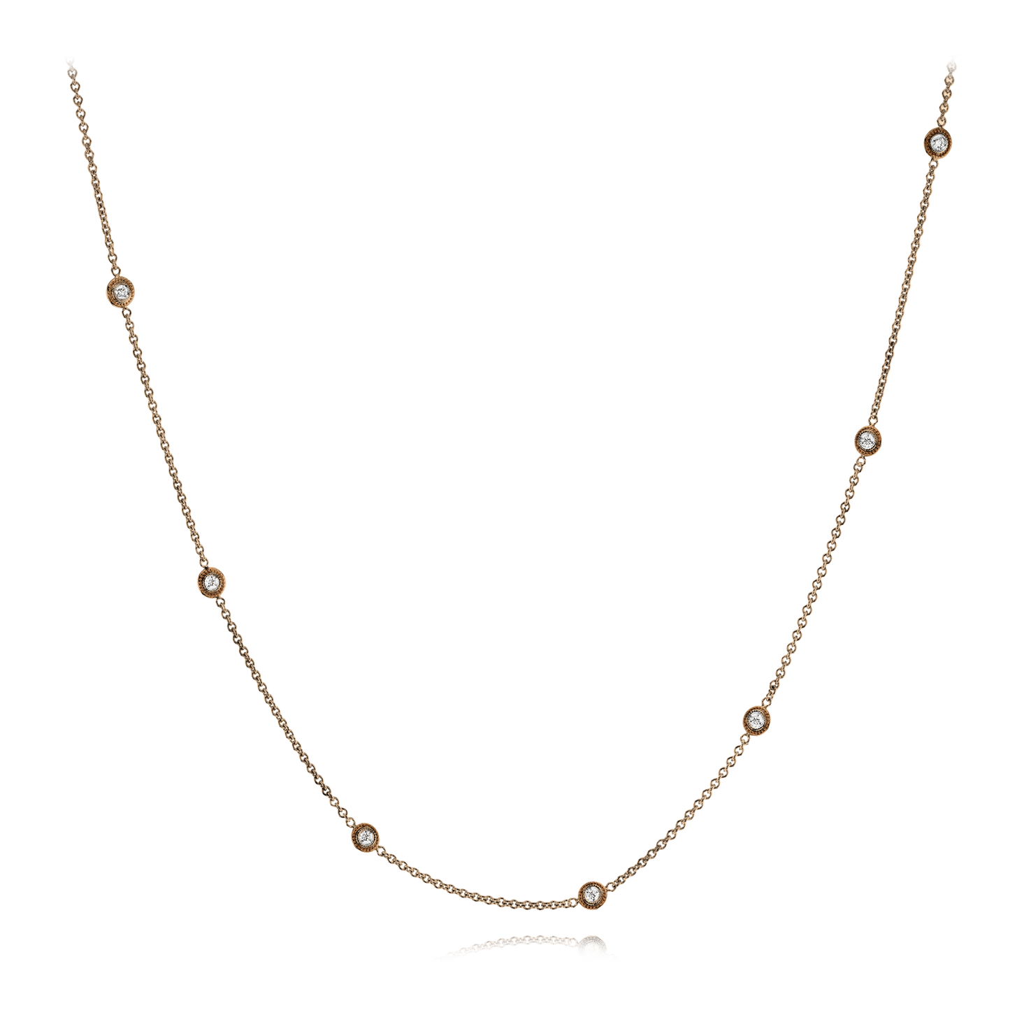 Trellis Necklace in 18k Gold with Diamonds - Simon G. Jewelry