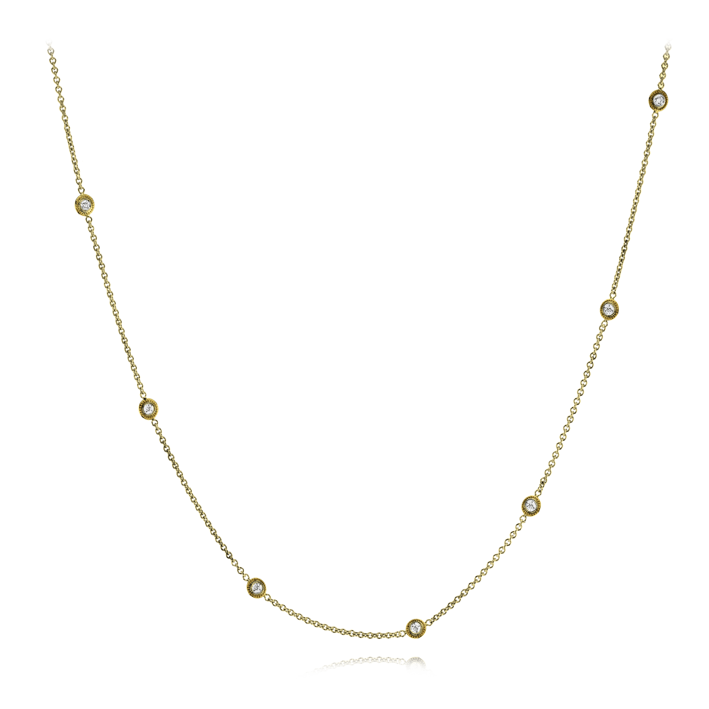 Trellis Necklace in 18k Gold with Diamonds - Simon G. Jewelry