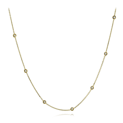 Trellis Necklace in 18k Gold with Diamonds - Simon G. Jewelry