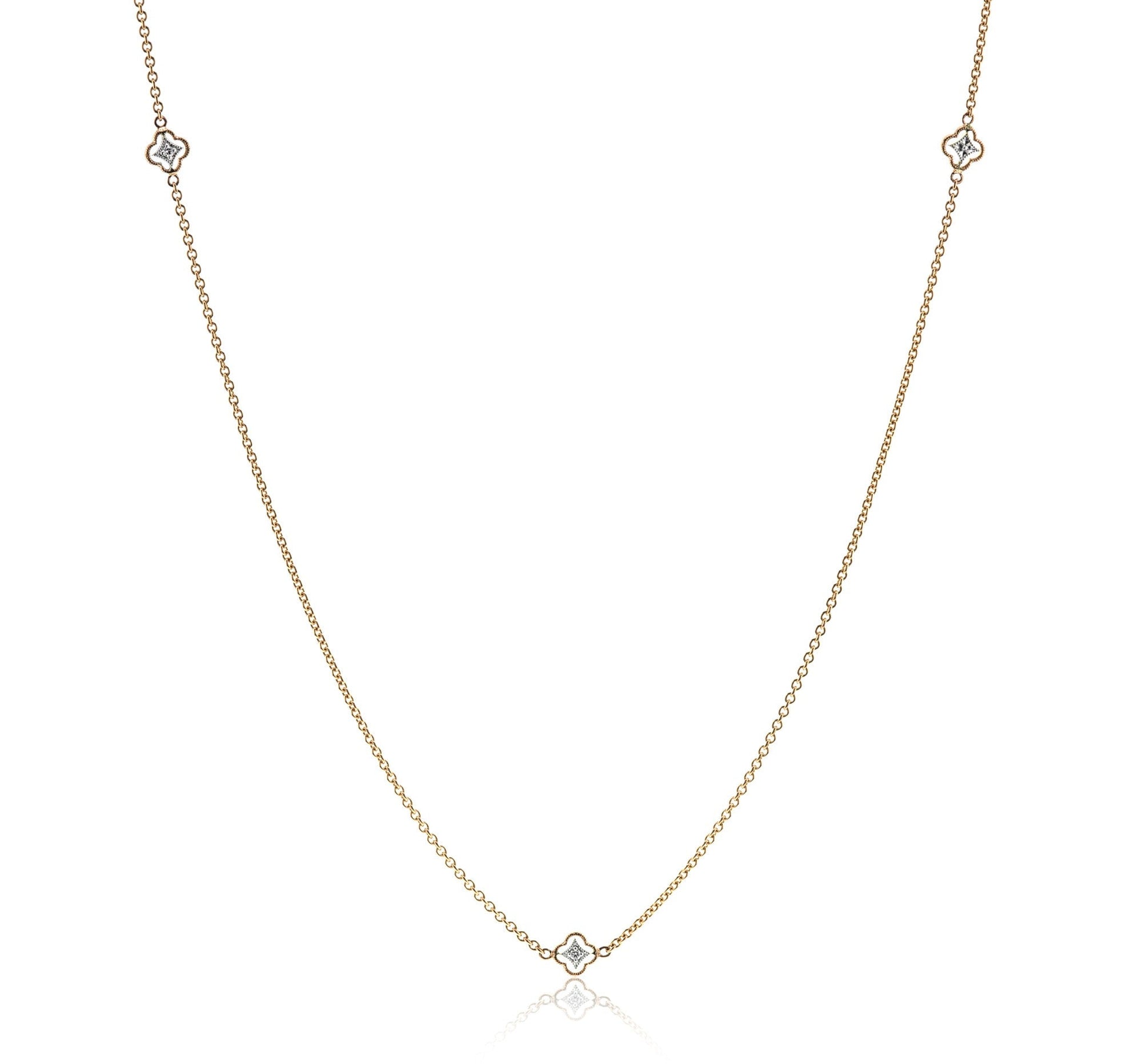 Trellis Necklace in 18k Gold with Diamonds - Simon G. Jewelry