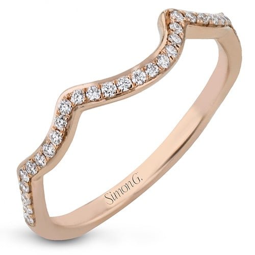 Wedding Band in 18k Gold with Diamonds - Simon G. Jewelry