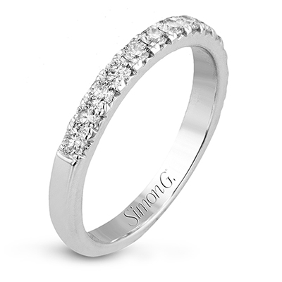 Wedding Band in 18k Gold with Diamonds - Simon G. Jewelry