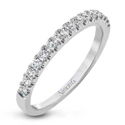 Wedding Band in 18k Gold with Diamonds