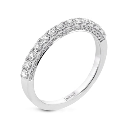 Wedding Band in 18k Gold with Diamonds - Simon G. Jewelry