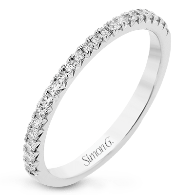 Wedding Band in 18k Gold with Diamonds - Simon G. Jewelry