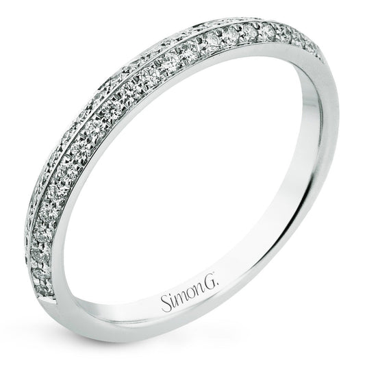 Wedding Band in 18k Gold with Diamonds - Simon G. Jewelry