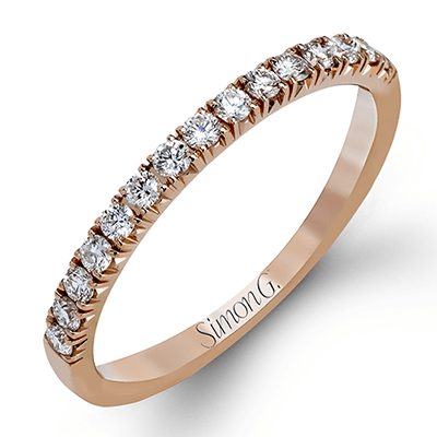 Wedding Band in 18k Gold with Diamonds - Simon G. Jewelry