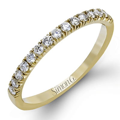 Wedding Band in 18k Gold with Diamonds - Simon G. Jewelry