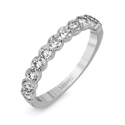 Wedding Band In 18k Gold With Diamonds - Simon G. Jewelry