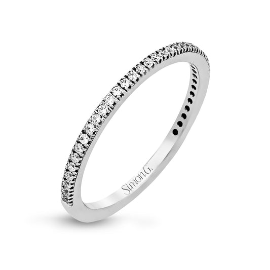 Wedding Band in 18k Gold with Diamonds - Simon G. Jewelry