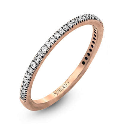 Wedding Band in 18k Gold with Diamonds - Simon G. Jewelry