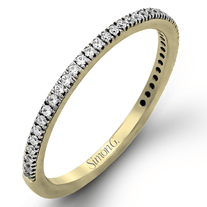 Wedding Band in 18k Gold with Diamonds - Simon G. Jewelry