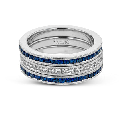 Wedding Band Set In 18k Gold With Diamonds