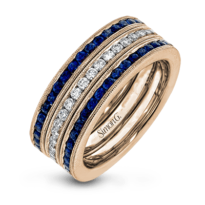 Wedding Band Set In 18k Gold With Diamonds - Simon G. Jewelry