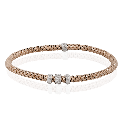 Woven Bracelet in 18k Gold with Diamonds - Simon G. Jewelry